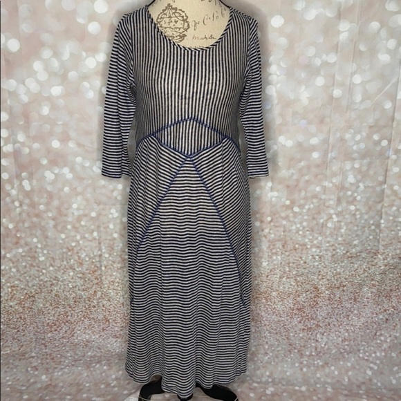 Anthropologie Dresses & Skirts - ANTHROPOLOGIE - lil linen blue striped dress